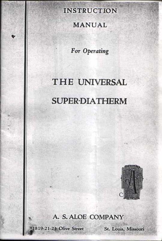 Universal Super Diatherm manual 00